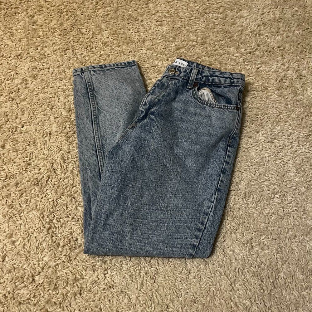 zara denim mom jeans size 8